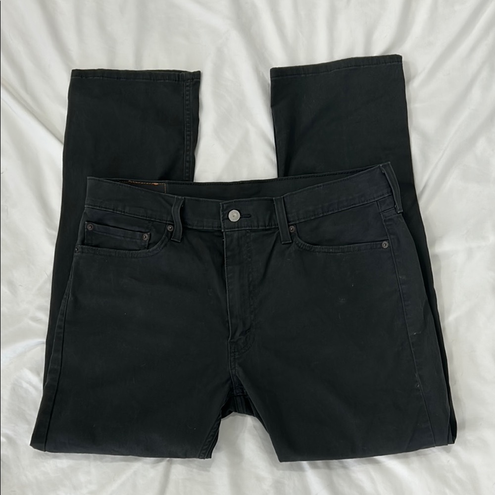 Levi Strauss & Co Solid Black Straight Lightweight Jeans